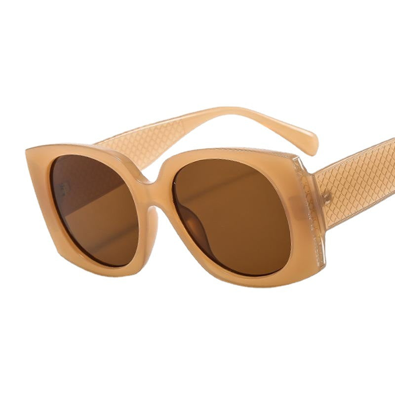 Wholesale UV Protection Wide Leg Plaid PC Sunglasses